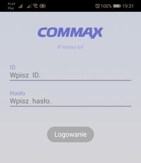 Uruchom aplikację pojawi się okno logowania: