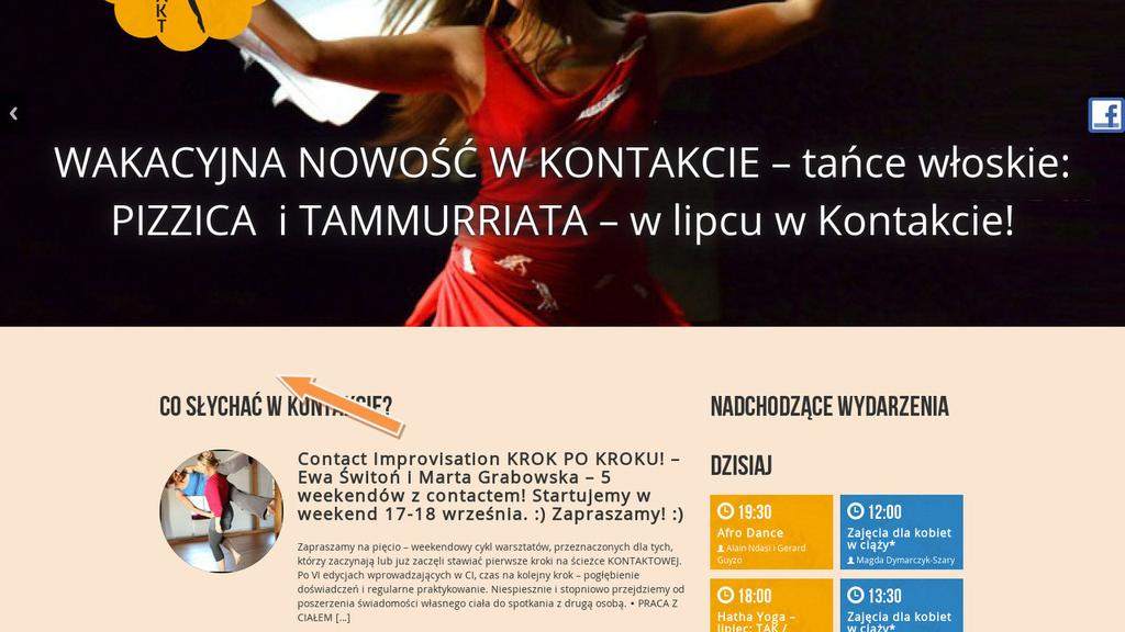 2.1. http://kontaktprzestrzen.pl/ Na stronie nie ma tekstu sugerujemy jego umieszczenie Propozycja nowego tekstu: Muzyka aż dudni w Twojej głowie, a nogi same rwą się na parkiet?