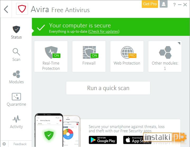 AVG AntiVirus FREE to darmowa wersja płatnego AVG Internet Security. Mimo tego, że program dystrybuowany jest bezpłatnie, jego możliwości są naprawdę spore.