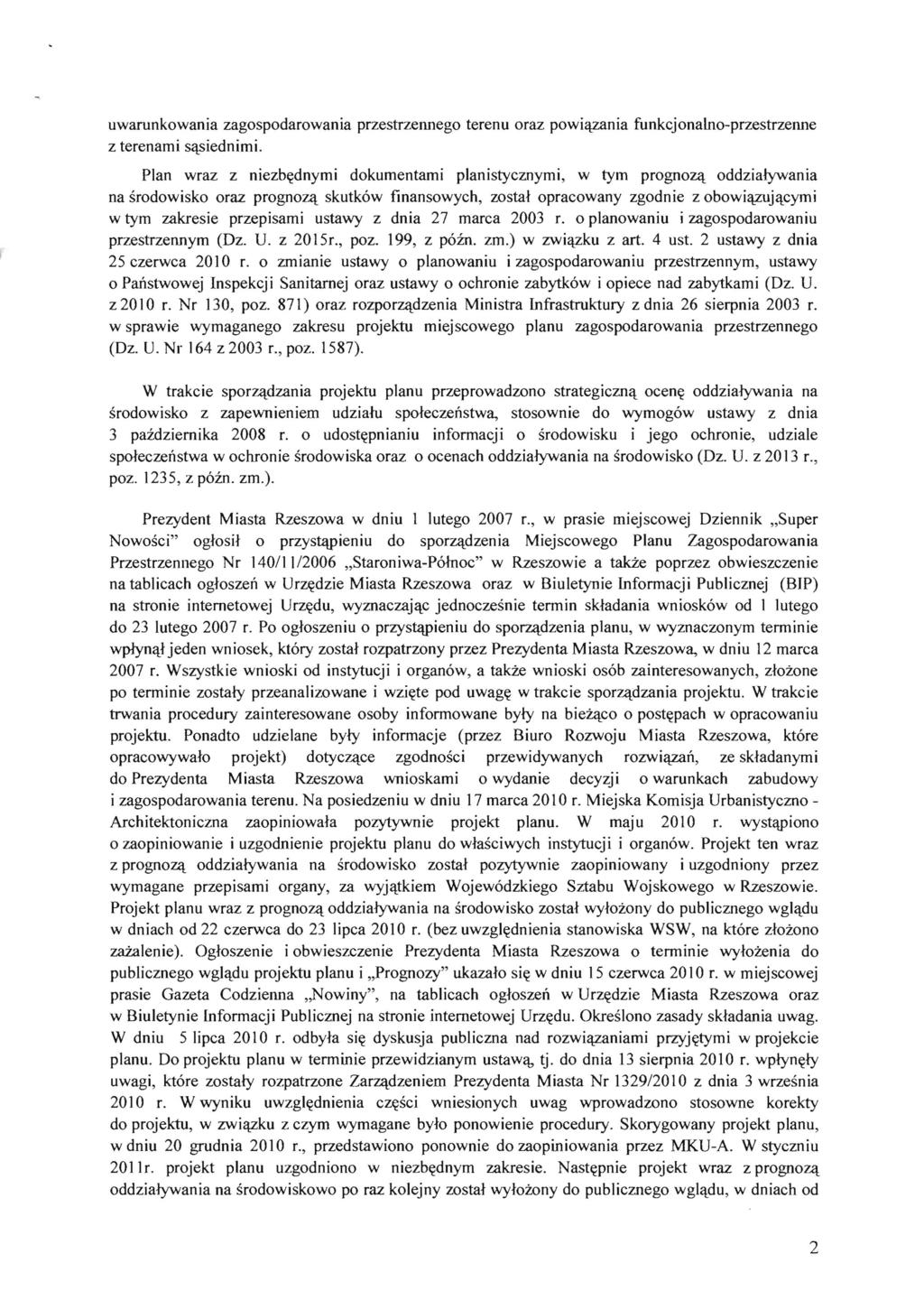 uarunkoania zagospodaroania przestrzennego terenu oraz poiilzania funkcjonalno-przestrzenne z terenami s'lsiednimi. Plan raz z niezbl\!
