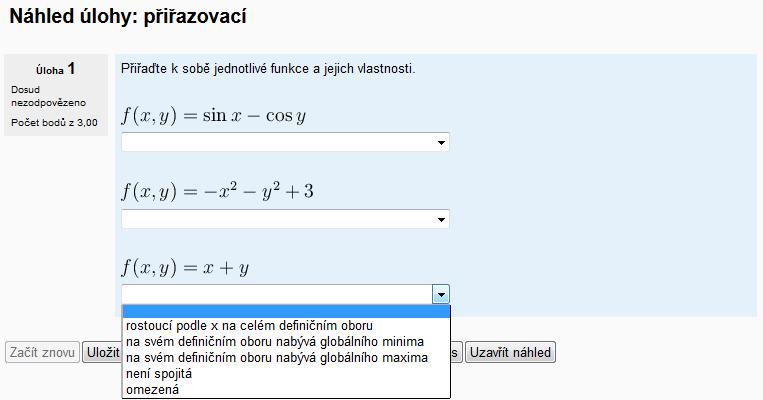 Tyto úlohy se poté překopírují do pole Text úlohy v Moodlu, kde se k nim doplní zadání (Obrázek 49).