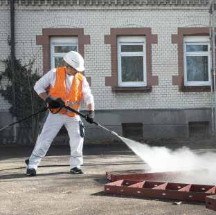 SHORTER DRYING TIME Krótszy czas schnięcia Powierzchnie czyszczone gorąca wodą można w łatwy sposób Oszczędność czasu to nawet 35%. Dzięki temu wszelkie prace wysuszyć używając ciepłego powietrza.