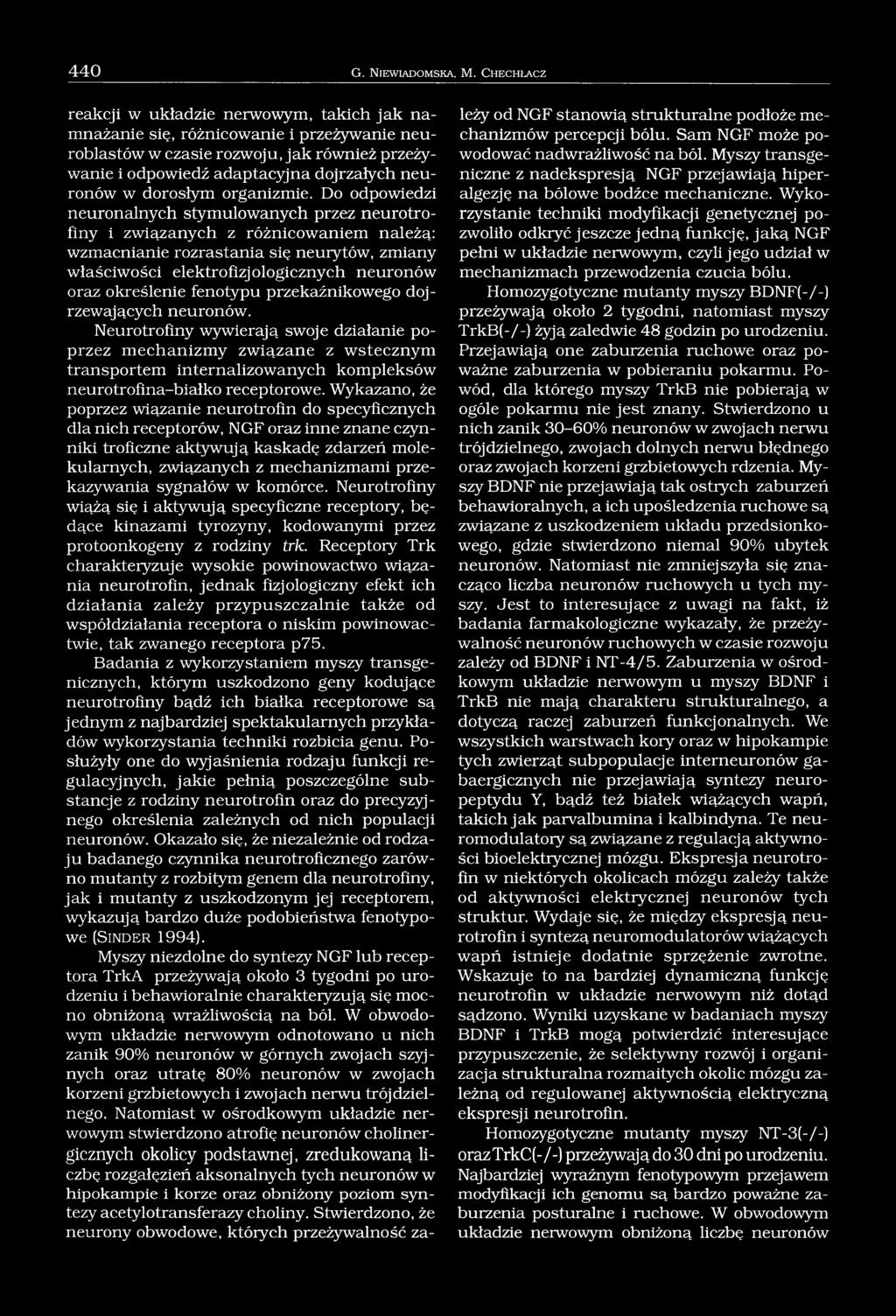 w dorosłym organizmie.