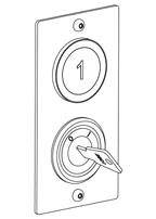 W przypadku braku ościeżnicy drzwi lub w przypadku użycia drzwi przeciwpożarowych przycisk ten musi być oddalony od urządzenia w zewnętrznej skrzynce kontrolnej.