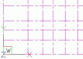 Postępując w ten sam sposób utwórz osie pionowe, równoległe do Y korzystając przy tym z następujących współrzędnych jako punktów początkowych: 5.32, 0, 0 8.48, 0, 0 10.64, 0, 0 13.30, 0, 0 15.
