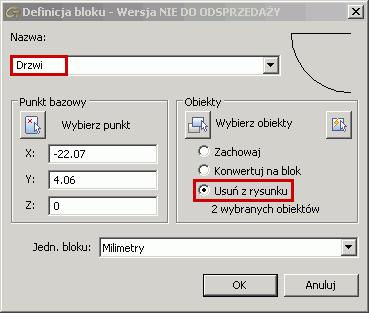Bloki Kilka obiektów może zostać zgrupowanych w pojedynczy obiekt jakim jest blok, który następnie może być użyty ponownie na wielu innych rysunkach.