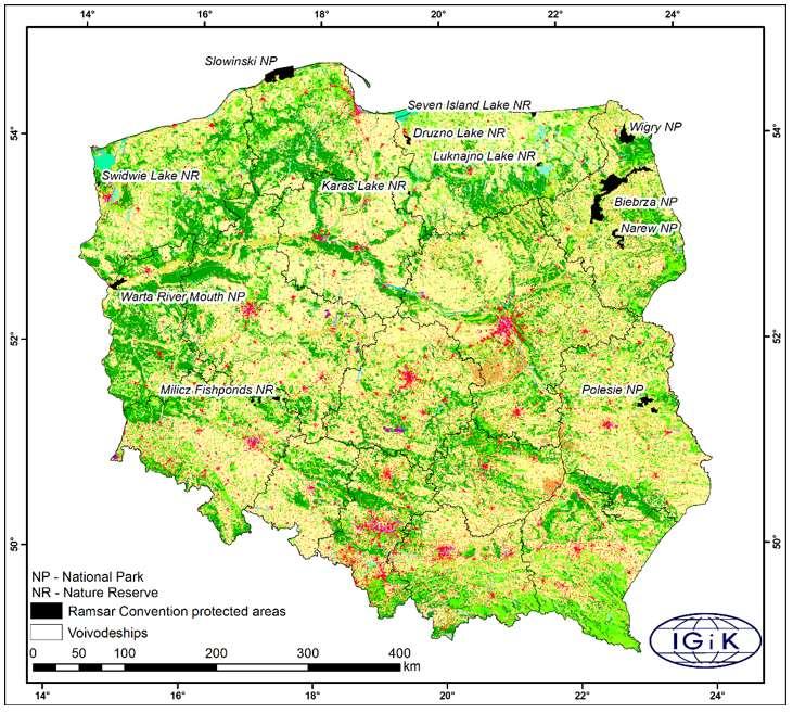 13 obszarów Ramsar stan przed 10.01.