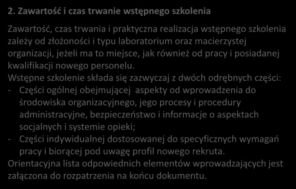 EUROLAB Cook Book Doc No. 11 Jak wprowadzać nowych członków personelu 2.