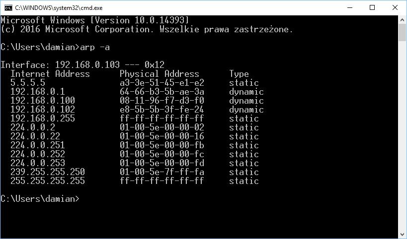 MAC adres MAC jest dodawany do