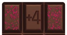 Gracz, który zebrał więcej czekolad z migdałami dostaje 8 punktów. W przypadku remisu żaden z graczy nie dostaje punktów.
