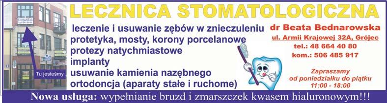JEDNEGO MODUŁU - na pierwszej i ostatniej stronie - 100 zł netto, - pozostałe strony - 45 zł netto