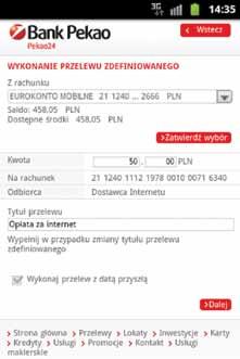 3. Jeśli posiadasz więcej niż jeden rachunek, wskaż właściwy numer i koniecznie potwierdź swój wybór korzystając z przycisku Zatwierdź wybór.