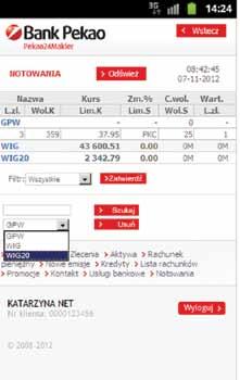 W polu wyszukiwania wpisz nazwę interesującego Cię waloru i wybierz przycisk Szukaj. Na liście rozwijalnej pojawią się nazwy instrumentów spełniające podane kryteria wyszukiwania. 2.