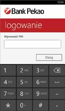 zostaniesz poproszony o wprowadzenie odpowiedzi na wezwanie wprowadzone do PekaoTokena.