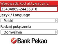 Podczas pierwszego uruchomienia PekaoTokena
