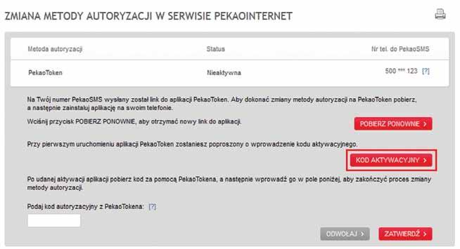 Kod aktywacyjny znajdziesz po zalogowaniu do