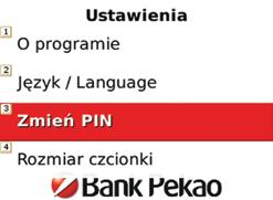 W celu zmiany PIN-u postępuj według wskazówek podanych niżej: Uruchom aplikację, a następnie wprowadź PIN. Otrzymasz podpowiedź numeru PIN. Jeśli jest prawidłowa wybierz opcję Tak.