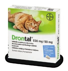 pyrantelu 230 mg; prazikwantel 20 mg Drontal Plus Flavour: Jedna tabletka zawiera: febantel 50 mg; pyrantelu embonian 44 mg; prazikwantel 50 mg WKAZANIA LECZNICZE Drontal dla kotów: Zwalczanie
