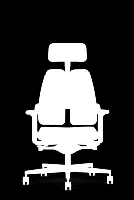 A chair that grows Krzesło, które rośnie Xilium can grow or shrink by as much as 30% when adjusted and is suitable for users weighing up to 150 kg.