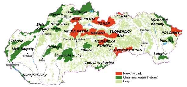 OBSZARY PRZYRODY CHRONIONEJ NA SŁOWACJI Słowacja, państwo śródlądowe w Środkowej Europie, o powierzchni 49 036 km².