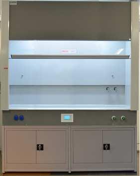 powietrza klapa bezpieczeństwa szafka stalowa malowana proszkowo farbą epoksydową, wentylowana grawitacyjnie lub podłączona do układu wentylacji dygestorium.