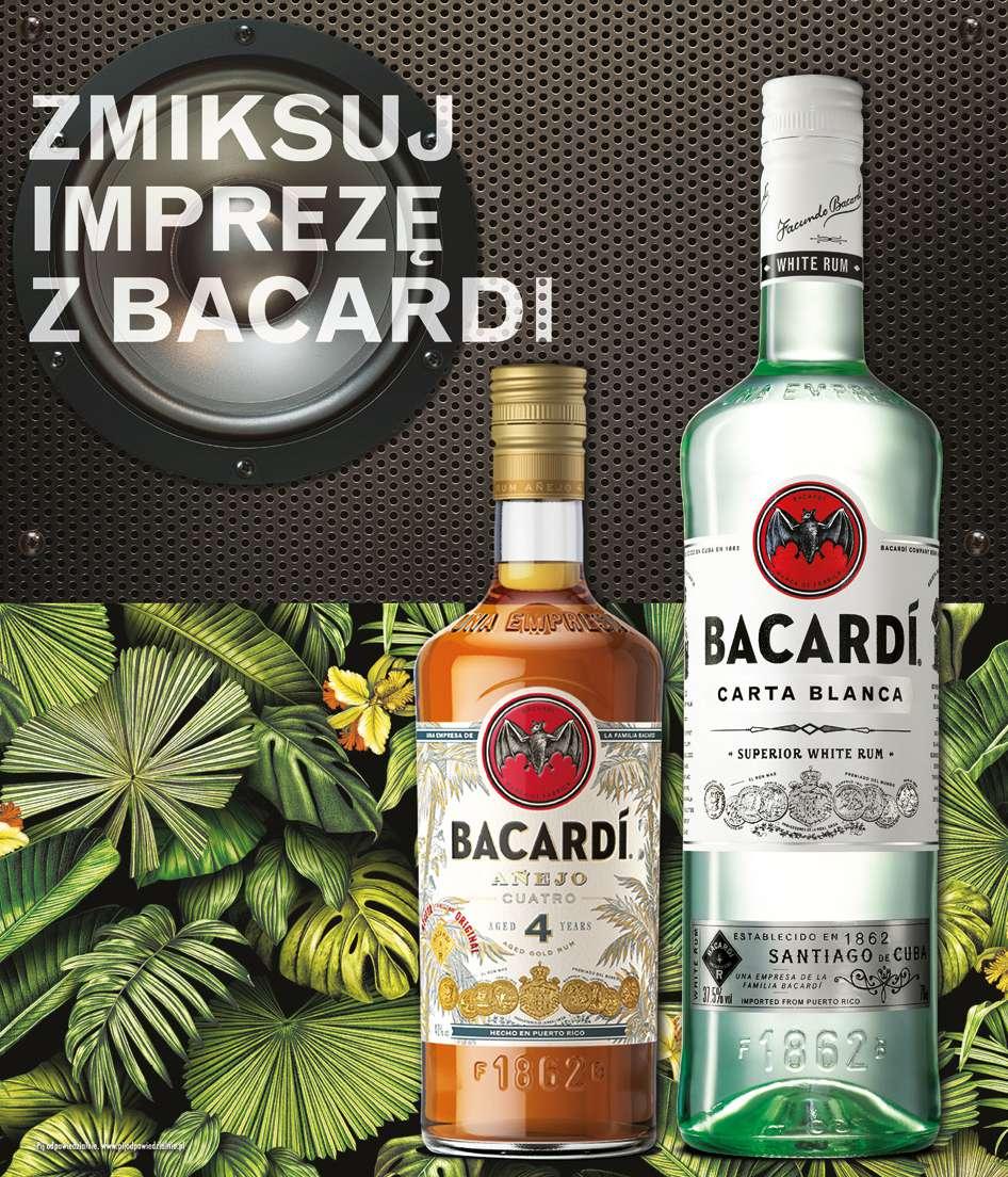 24+4 Dowolny mix 24 but. Bacardi 0,7 l = 4 but.