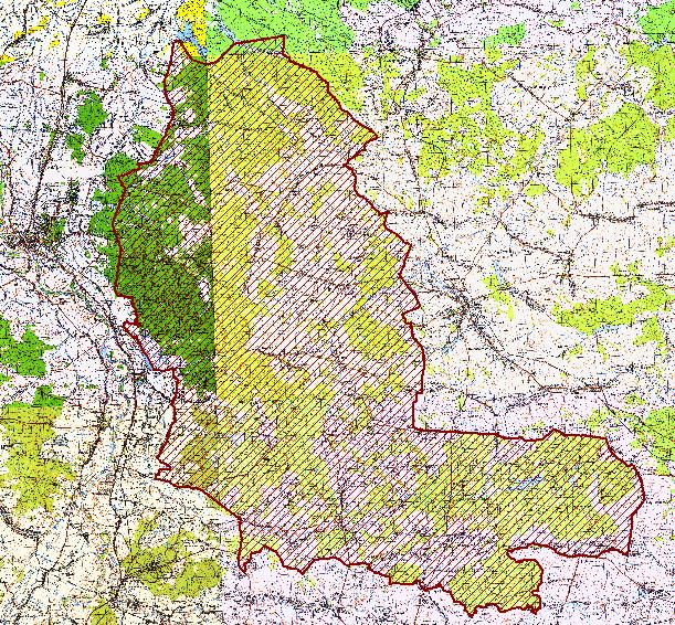 ZAŁĄCZNIK NR 1 MAPA POGLĄDOWA USYTUOWANIA MIELECKO-KOLBUSZOWSKO-GŁOGOWSKIEGO OBSZARU CHRONIONEGO KRAJOBRAZU Mapa topograficzna w skali 1: 50 000 oraz plik wektorowy w formacie ESRI