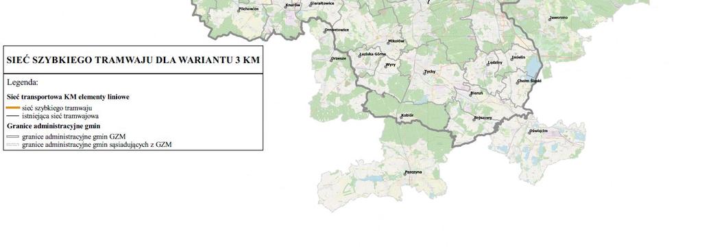 tramwaju szybkiego jest w koncepcji zaleceniem w stosunku do kierunków