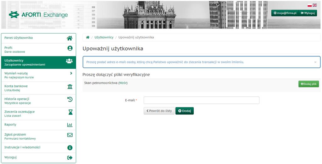 2.6 Mail potwierdzający rejestrację Po prawidłowej, pełnej rejestracji, następnego dnia roboczego o godzinie 12.