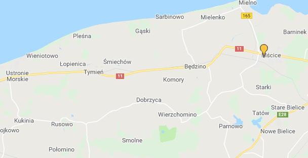 Rysunek 9. Operatorzy sieci GSM na terenie Gminy Będzino Źródło: Mapa nadajników GSM, UMTS, CDMA w Polsce, http://beta.btsearch.