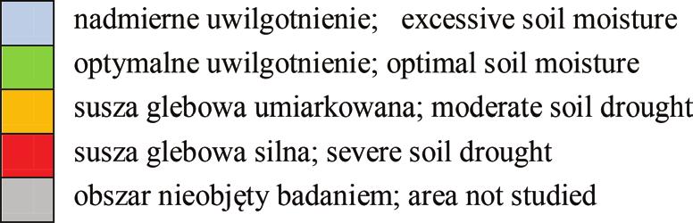 czasie w siedliskach użytków zielonych różniących się retencja wodą i intensywnością hydrologicznego zasilanie. Rysunek 2.