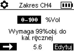 miary gazu toksycznego (dostępne dla wybranych konfiguracji językowych)