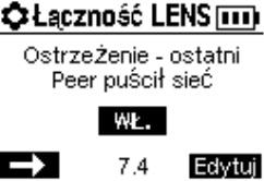 Urządzenia w grupie LENS o tej samej nazwie muszą korzystać z tego samego klucza.