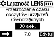Łączność LENS Wireless Przekroczenie czasu odczytów przyrządów równorzędnych Łączność LENS Wireless Grupa