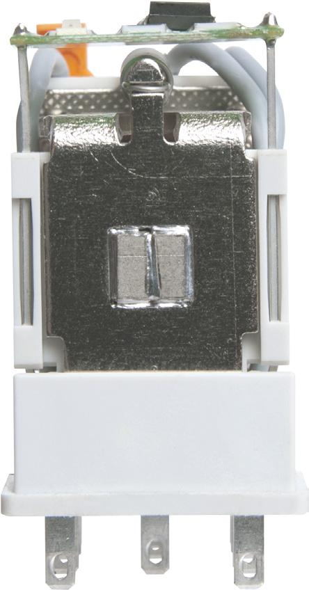 wyposażenie dodatkowe L (dioda LED) i D (dioda) umieszczono na płytce obwodu drukowanego; zmiana pozycji diody LED oraz optymalizacja jakości i intensywności jej świecenia dają pewność, że przekaźnik