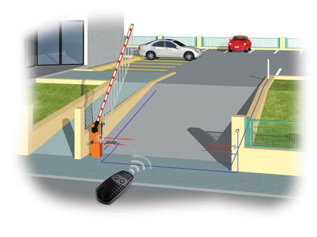 PRZYKŁADOWA INSTALACJA DLA WIELU UŻYTKOWNIKÓW PRZYKŁADOWA INSTALACJA DLA ZASTOSOWANIA PRZEMYSŁOWEGO Ramię aluminiowe Naklejki odblaskowe Stacyjka kluczykowa Kolumna pod stacyjkę kluczykową Szlaban
