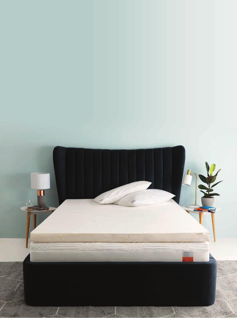 W domu i w podróży Nakładki Jeśli obecne łóżko nie dostarcza Ci dostatecznego komfortu, nakładka może zostać położona na materacu, aby poprawić jakość podparcia. Nakładka 3.5 Nakładka o wysokości 3.