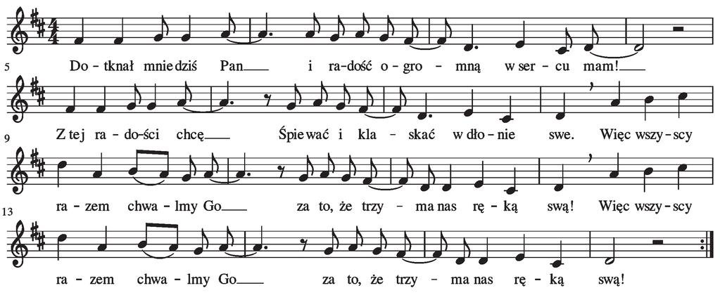 Pan Bóg zawsze prowadzić Cię będzie, Nasyci duszę Twojś na pustkowiach.