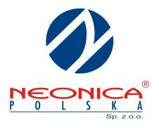 NEONICA POLSKA SP. Z O.O. Ossendowskiego 6A 93-228 ŁÓDŹ NIP: PL7251751523 Tel: +48 42 630 52 25 Fax: +48 42 630 43 27 email: pomoc@neonica.pl Podane ceny są cenami netto. Cennik obowiązuje od dnia 24.
