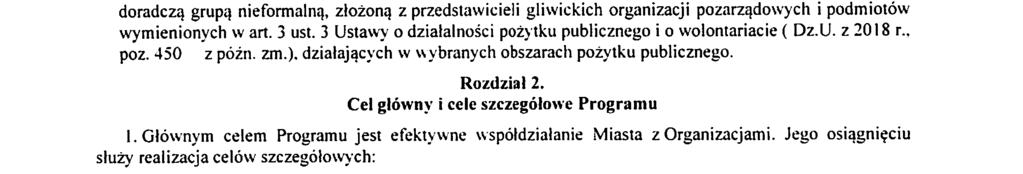 Mieście - należy przez to rozumieć Miasto Gliwice; d. Organizacjach - należy przez to rozumieć organizacje pozarządowe, osoby prawne ijednostki organizacyjne, o których mowa w art. 3 ust.