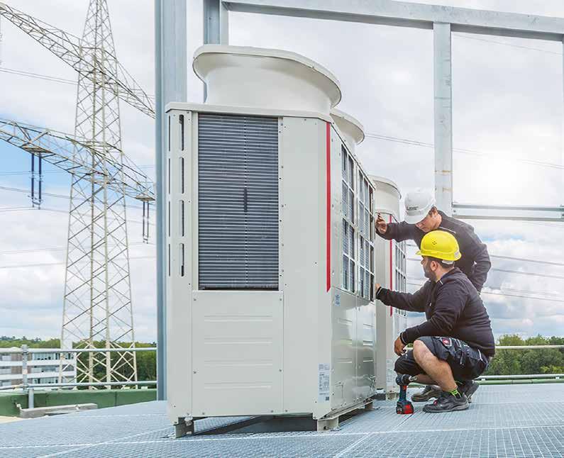Zalety Zrównoważona technologia, która przynosi korzyści 06 Wybór odpowiedniego systemu klimatyzacji to inwestycja w przyszłość, która ma wpływ na trwałe tworzenie wartości budynku.