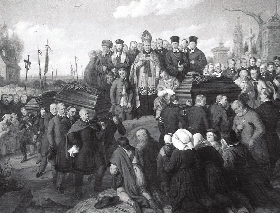 19 Zadanie 22. (2 pkt) Na podstawie źródła ikonograficznego wykonaj polecenia. Aleksander Lesser, Pogrzeb pięciu poległych [w:] Wielka historia Polski, t. 7, Kraków 2001, s. 276. A. Podkreśl poprawne zakończenie zdania.