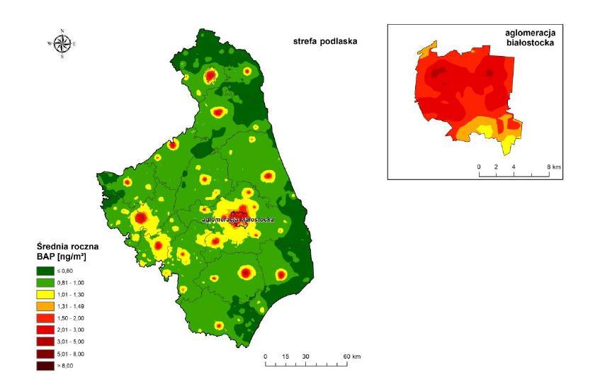 STREFY Podlaskie Ocena poziomów substancji w powietrzu i klasyfikacja stref