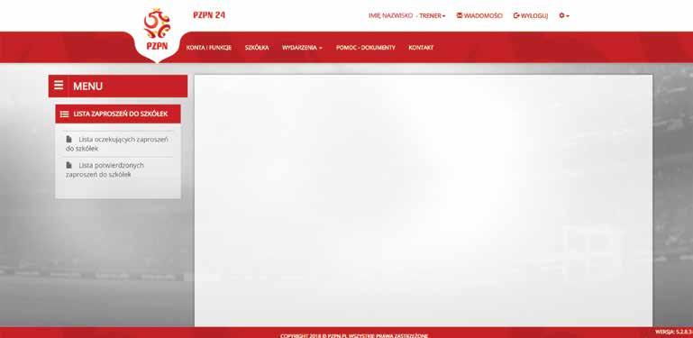 Zakładka: SZKÓŁKA / LISTA ZAPROSZEŃ DO SZKÓŁKI / LISTA OCZEKUJĄCYCH ZAPROSZEŃ DO SZKÓŁEK Widok listy zaproszeń do szkółek.