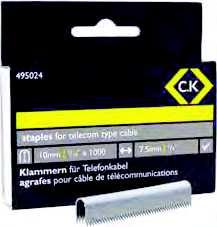 8 x 10mm 10 High qulity steel cble stples, glvnised for corrosion protection - to suit C.