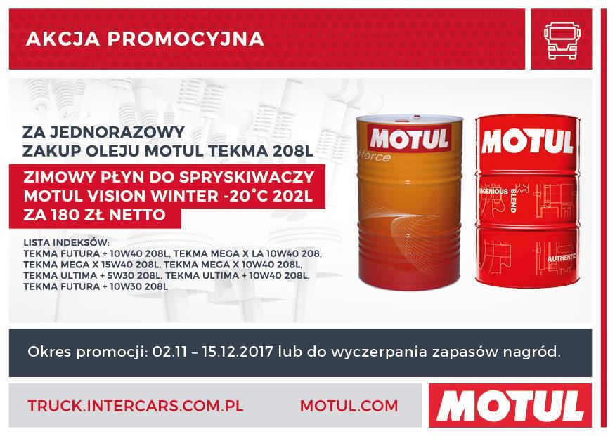 Oleje Motul Tekma Za jednorazowy zakup oleju Motul Tekma 208l, w okresie obowiązywania promocji,