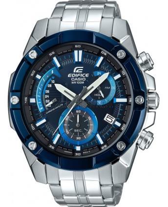 SREBRNY Szerokość koperty - 49.50 MM Grubość koperty - 12.80MM Model - EFR-559DB-2AVUEF 2. Zegarek męski Seiko Neo Sports Chronograph - 5 SZT.