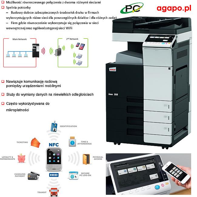 *zdjęcie poglądowe Cechy urządzenia: Wyjątkowo prosta i ergonomiczna obsługa. Nowoczesny 9-calowy kolorowy panel dotykowy. Kopiowanie i drukowanie do 30 stron na minutę w czerni.