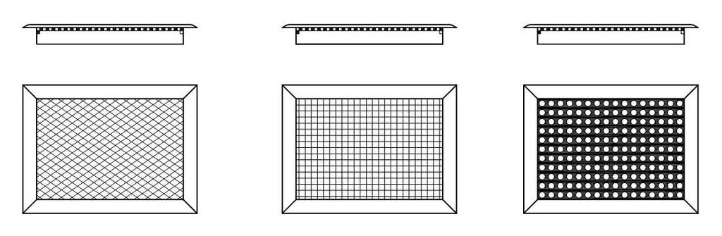 7.2 KRATKI WENTYLACYJNE Możliwe jest zakończenie przewodu oddymiającego kratką wentylacyjną o maksymalnych wymiarach 1225 mm x 525 mm (rysunek 8, rysunek