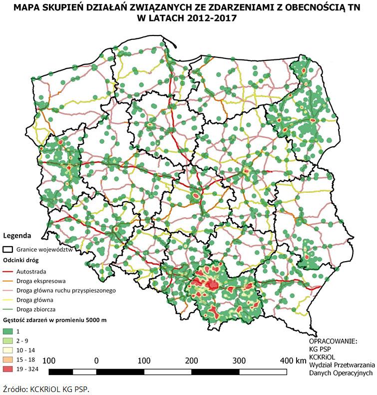 Nadal - jak w latach poprzednich - najwięcej zdarzeń z udziałem towarów niebezpiecznych miało